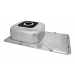 Кухонна мийка Lidz 7642 0,8 мм Satin (LIDZ764208SAT)