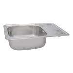 Кухонна мийка Lidz 6642 0,8 мм Satin (LIDZ664208SAT)