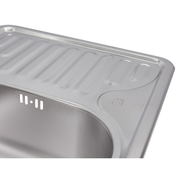 Кухонна мийка Lidz 6642 0,8 мм Satin (LIDZ664208SAT)