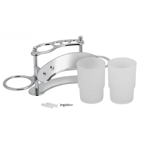Стакан двойной Lidz (CRM) 114.08.11 с держателем зубных щеток