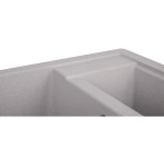 Кухонная мойка с дополнительной чашей Lidz 615x500/200 GRA-09 (LIDZGRA09615500200)