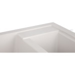 Кухонная мойка с дополнительной чашей Lidz 615x500/200 WHI-01 (LIDZWHI01615500200)