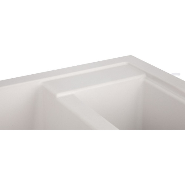 Кухонная мойка с дополнительной чашей Lidz 615x500/200 WHI-01 (LIDZWHI01615500200)