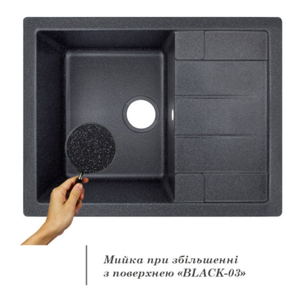 Кухонная мойка Lidz 650x500/200 BLA-03 (LIDZBLA03650500200)