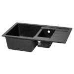 Кухонная мойка с дополнительной чашей Lidz 780x495/200 BLA-03 (LIDZBLA03780495200)