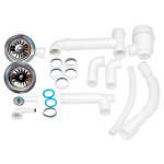 Кухонная мойка с дополнительной чашей Lidz 780x495/200 BLA-03 (LIDZBLA03780495200)