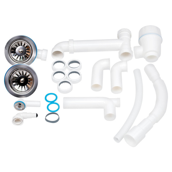 Кухонная мойка с дополнительной чашей Lidz 780x495/200 BLA-03 (LIDZBLA03780495200)