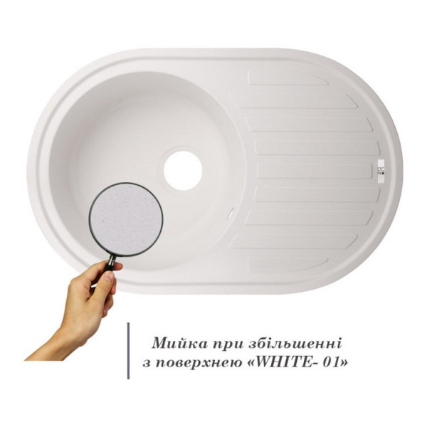 Кухонная мойка Lidz 780x500/200 WHI-01 (LIDZWHI10780500200)