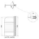 Штора на ванну Lidz Brama SS80x150R.CRM.L стекло Linie 6 мм, правая
