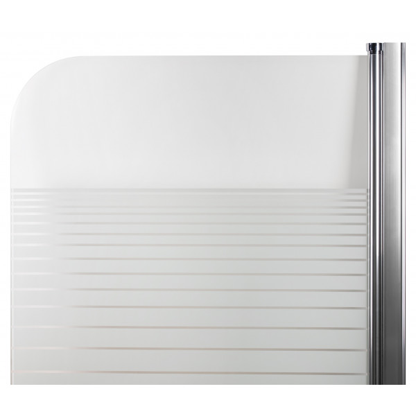 Штора на ванну Lidz Brama SS80x150R.CRM.L стекло Linie 6 мм, правая