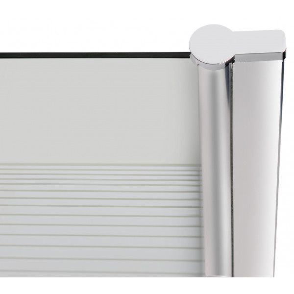 Штора на ванну Lidz Brama SS80x150R.CRM.L стекло Linie 6 мм, правая