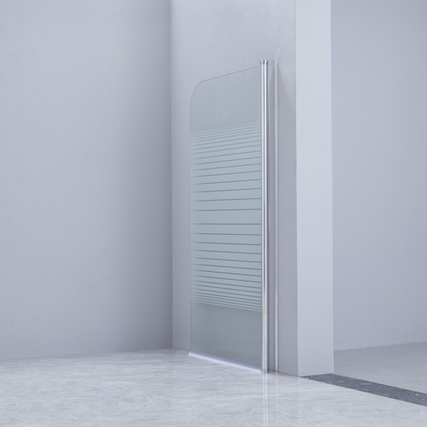 Штора на ванну Lidz Brama SS80x150R.CRM.L стекло Linie 6 мм, правая