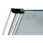 Штора на ванну Lidz Brama SS120x140L.CRM.FR стекло Frost 6 мм, левая