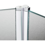 Штора на ванну Lidz Brama SS120x140L.CRM.FR стекло Frost 6 мм, левая