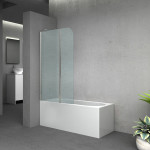 Штора на ванну Lidz Brama SS120x140L.CRM.FR стекло Frost 6 мм, левая