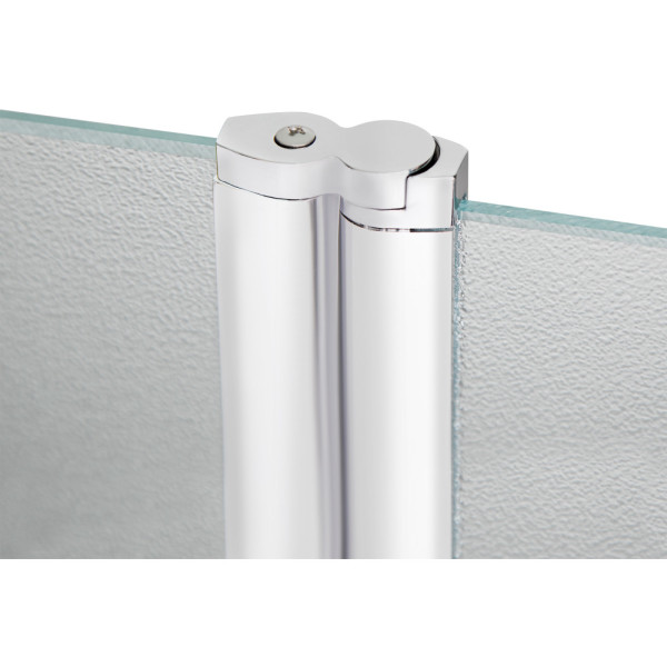 Штора на ванну Lidz Brama SS120x140L.CRM.FR стекло Frost 6 мм, левая