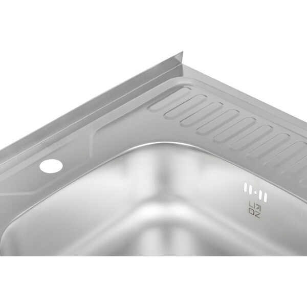 Кухонна мийка Lidz 6060-L 0,6 мм Decor (LIDZ6060LDEC06)