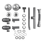 Кухонна мийка з двома чашами Lidz 6080 0,8 мм Decor (LIDZ6080DEC08)