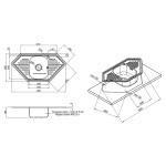 Кухонна мийка Lidz 9550-D 0,8 мм Decor (LIDZ9550DEC08)