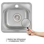 Кухонна мийка Lidz 3838 0,6 мм Satin (LIDZ3838POL06)