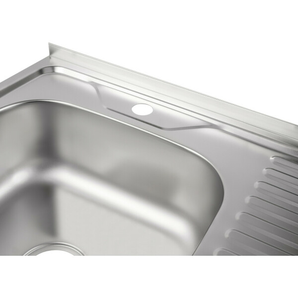 Кухонна мийка Lidz 6060-L 0,6 мм Satin (LIDZ6060SAT06)