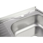 Кухонна мийка Lidz 6060-R 0,6 мм Satin (LIDZ6060RSAT06)