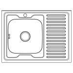 Кухонна мийка Lidz 6080-L 0,8 мм Satin (LIDZ6080LSAT8)