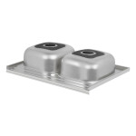 Кухонна мийка з двома чашами Lidz 6080 0,8 мм Satin (LIDZ6080DBSAT8)