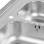 Кухонна мийка з двома чашами Lidz 6080 0,8 мм Satin (LIDZ6080DBSAT8)