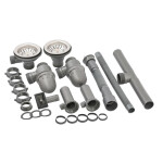 Кухонна мийка з двома чашами Lidz 6080 0,8 мм Satin (LIDZ6080DBSAT8)