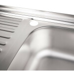 Кухонна мийка Lidz 5080-R 0,8 мм Satin (LIDZ5080RSAT8)