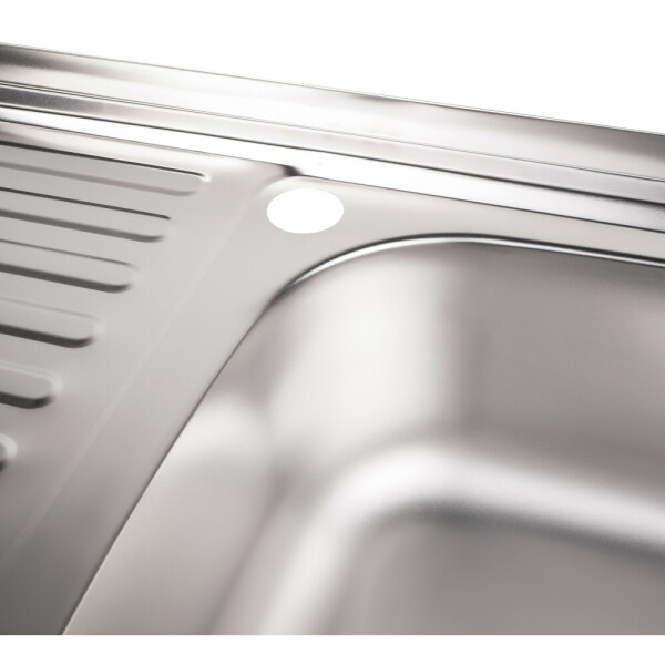 Кухонна мийка Lidz 5080-R 0,8 мм Satin (LIDZ5080RSAT8)