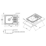 Кухонна мийка Lidz 6950 0,8 мм Satin (LIDZ6950SAT8)