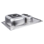 Кухонная мойка с дополнительной чашей Lidz 7850 0,8 мм Satin (LIDZ7850SAT8)