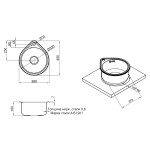 Кухонна мийка Lidz 4539 0,8 мм Micro Decor (LIDZ4539MDEC)