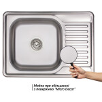 Кухонна мийка Lidz 6950 0,8 мм Micro Decor (LIDZ6950MDEC)