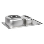 Кухонна мийка з додатковою чашею Lidz 7850 0,8 мм Micro Decor (LIDZ7850MDEC)