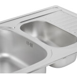 Кухонна мийка з додатковою чашею Lidz 7850 0,8 мм Micro Decor (LIDZ7850MDEC)