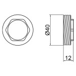 Гайка для картриджа Lidz (CRM) 46 03 001 40 40 мм