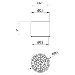 Аэратор Lidz (CRM) 48 00 022 01 с внутренней резьбой
