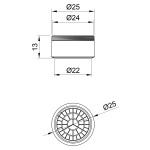 Аэратор Lidz (CRM) 48 00 024 01 с наружной резьбой
