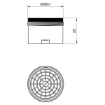 Аэратор Lidz (CRM) 48 00 026 01 с наружной резьбой