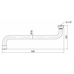 Излив для ванны Lidz (CRM) 54 02 330 01