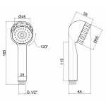 Лейка для ручного душа Lidz (CRM) 51 16 000 00