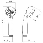 Лейка для ручного душа Lidz (CRM) 51 18 000 00