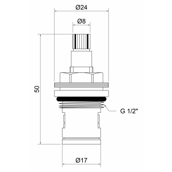 Кран-букса Lidz (BRA) 53 01 021 01 керамика 1/2"