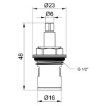 Кран-букса Lidz (BRA) 53 01 022 01 керамика 1/2"