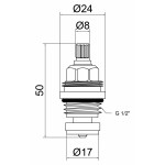 Кран-букса Lidz (BRA) 53 01 031 00 резина 1/2"