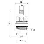 Кран-букса Lidz (BRA) 53 01 031 01 резина 1/2"