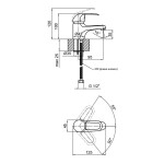 Змішувач для раковини Lidz (CRM) Premiera 41 001